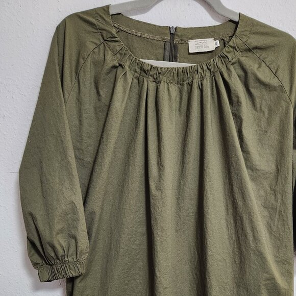 Progetto Quid Upcycled Sustainable Moss Green Dress 40 (sizes 10-12) - Picture 1 of 6